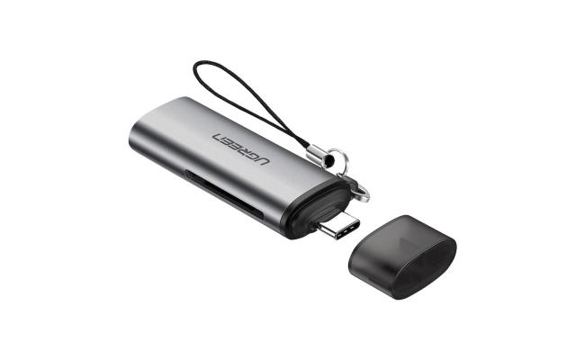 UGREEN 2-in-1 USB-C SD/TF Card Reader 5 Gbps – Gray UGREEN 2-in-1 USB-C SD/TF Card Reader 5 Gbps – Gray